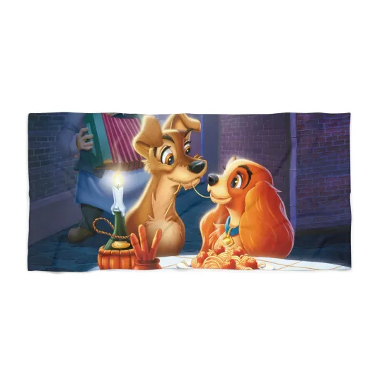 Lady and the Tramp Beach Towel