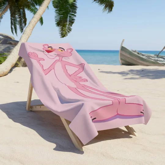 Pink Panther Beach Towel