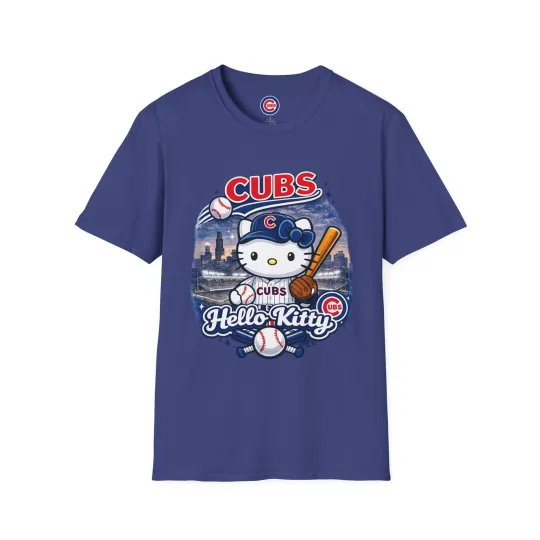 Hello Kitty Chicago Cubs T-Shirt | Chicago Baseball Tee | Wrigley Field Shirt