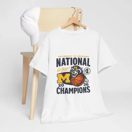 Michigan Wolverines 2026 National Champions T-Shirt Men's Basketball NCAA