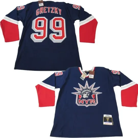 1996-97 Wayne Gretzky #99 New York Rangers Men's Hockey Jersey Mitchell & Ness Size
