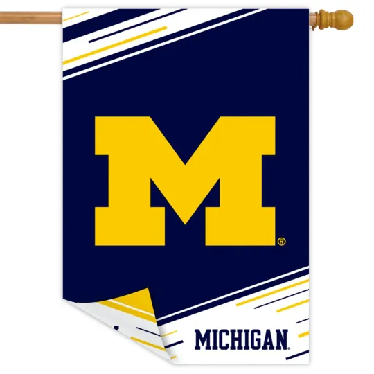 Discover Sparo University of Michigan NCAA Double-Sided House Flag