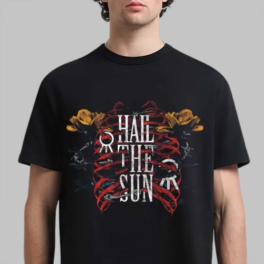 Discover Hail The Sun 2026 Cut Tour 2026 Merch Floral Skeleton Rib Cage T-Shirt