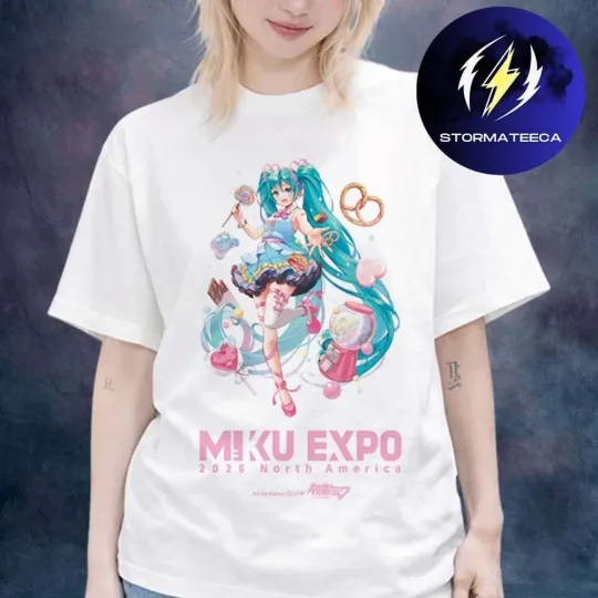 Discover Miku Expo 2026 Shirt USA Canada North American Tour Lolly Graphic