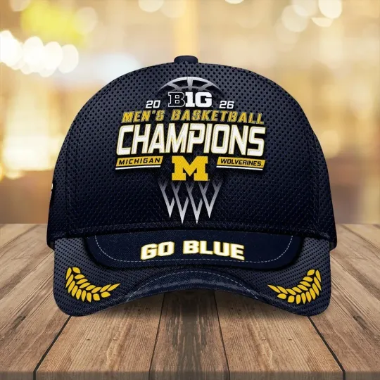 Michigan Wolverines 2026 Big Ten Men's Basketball Champions Hat Go Blue Cap