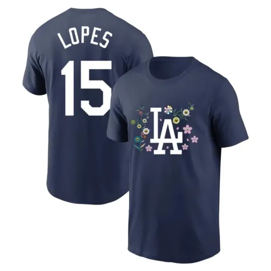 Discover Los Angeles Baseball Davey Lopes Double Sided T-Shirt
