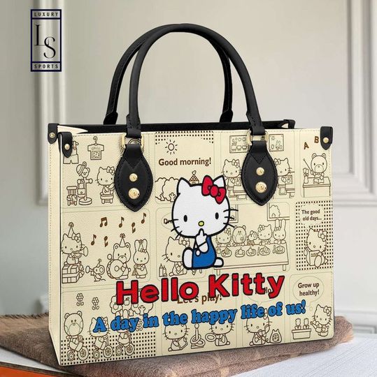 Discover Hello kitty happy day leather bag, Women Leather Hand Bag