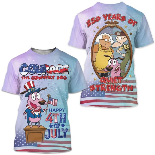 Courage the Cowardly Dog 250 Years Anniversary 3D AOP Shirt