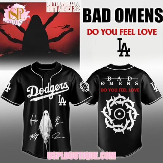 Los Angeles Dodgers x Bad Omens 2026 Do You Feel Love Jersey