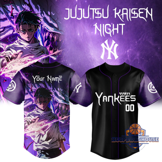 New York Yankees Jujutsu Satoru Night Yuta Okkotsu Baseball Jersey