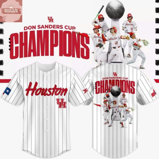 Houston Cougars 2026 Don Sanders Cup Champions Baseball Jersey