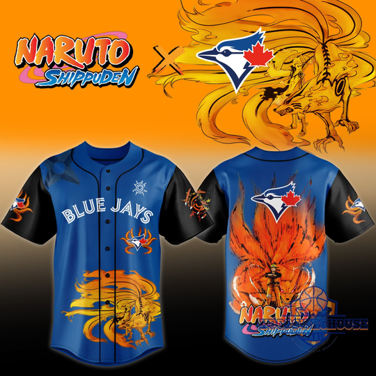 Toronto Blue Jays Narutoo Shippuden Nine-Tailed Fox Kurama Baseball Jersey