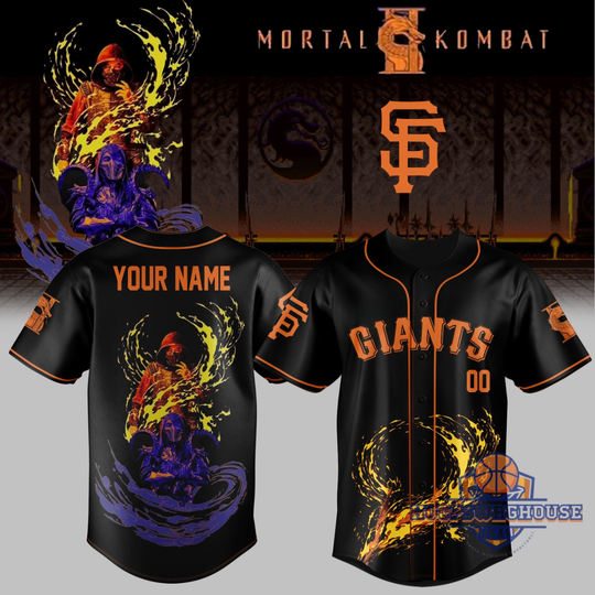 San Francisco Giants Mortal Kombat Scorpion and Sub-Zero Baseball Jersey