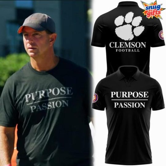 Dabo Swinney Clemson Tigers Football PurposePassion 2025 Polo Shirt