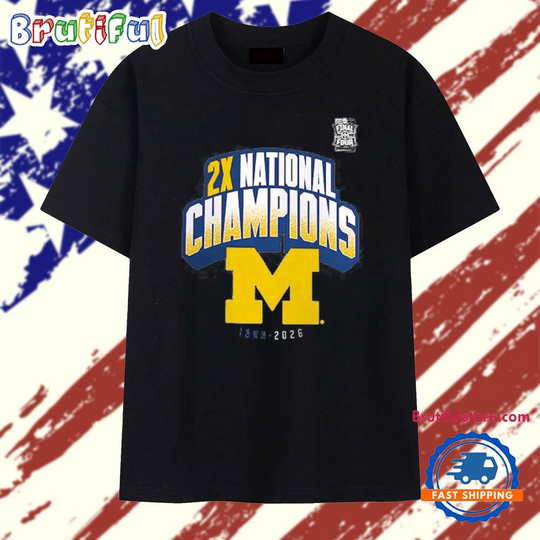 Michigan Wolverines Men’s Basketball 2x National Champions 1989 2026 T Shirt