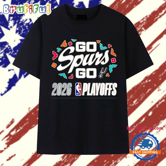 San Antonio Spurs 2026 NBA Playoffs Go Spurs go logo T Shirt