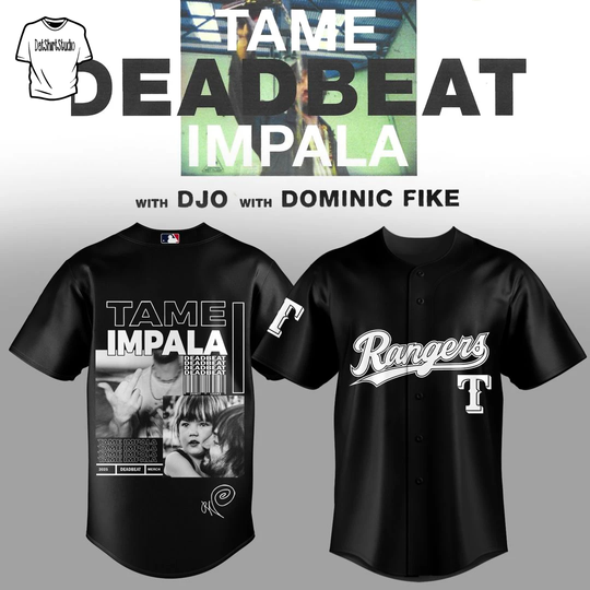 Texas Rangers x Tame Impala Deadbeat Tour Edition Baseball Jersey