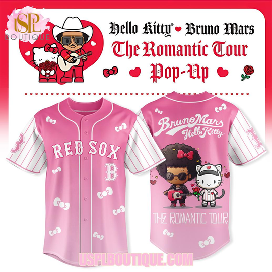 Boston Red Sox x Hello Kitty & Bruno Mars The Romantic Tour Pop-Up 2026 Jersey