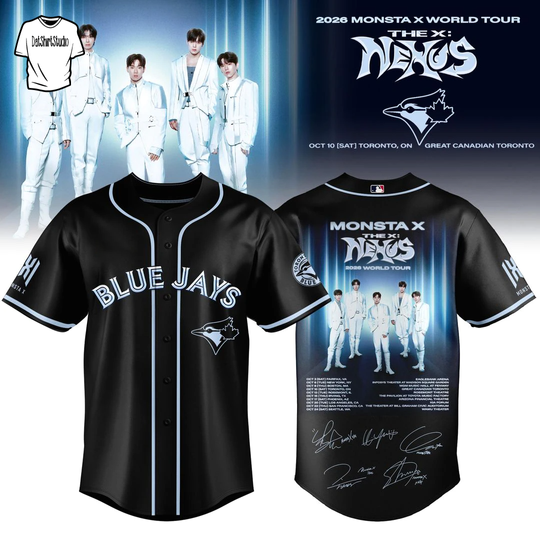 Toronto Blue Jays x MONSTA X World Tour 2026 Edition Baseball Jersey