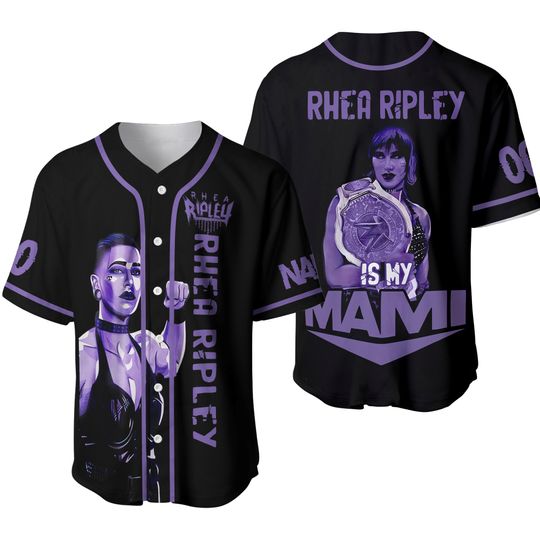 Custom Baseball Jersey: Rhea Ripley Is My Mami  Perfect for fans who love Rhea Ripley