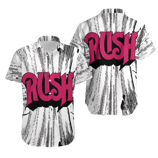 Rush Rock Band Retro Logo Classic Hawaiian Shirt