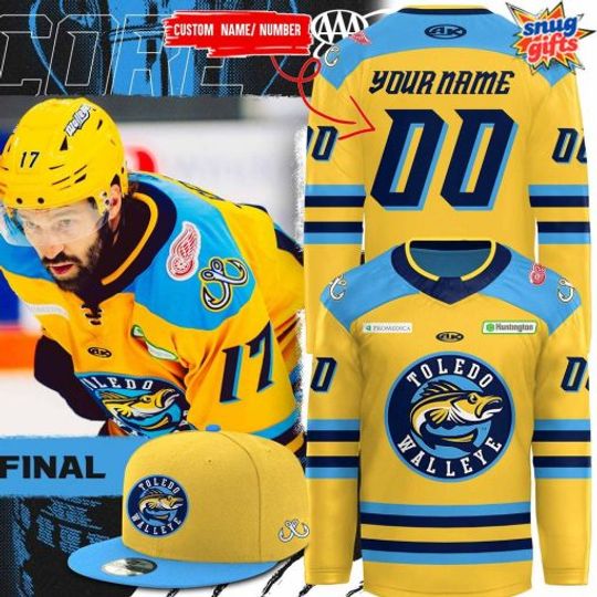 Toledo Walleye Golden Finals 2025 Custom Special Hockey Jersey