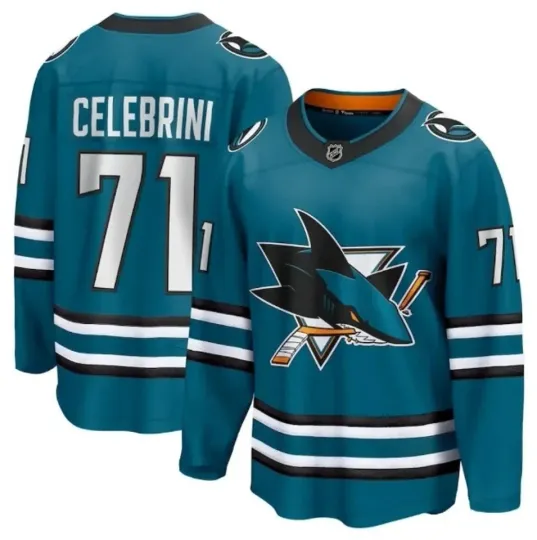 Discover San Jose Sharks Fanatics Teal Home Premium NHL Hockey Jersey - Macklin Celebrini