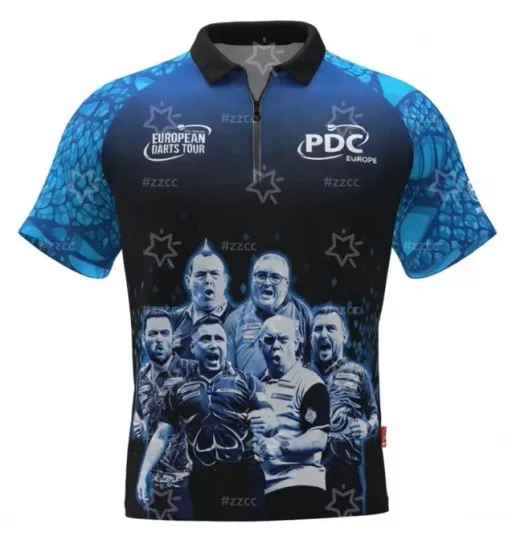 Discover Europe Darts Tour 2026 Men's and Kids PDC Dart Player Polo Shirt