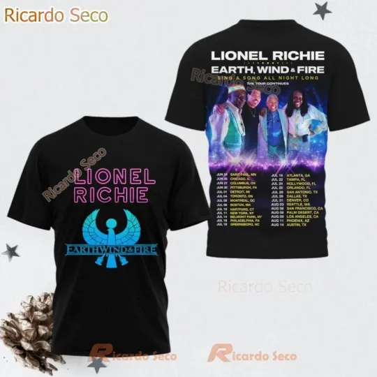 Discover Lionel Richie Sing A Song All Night Long Earth Wind & Fire S-5XL 3D Shirt SN878