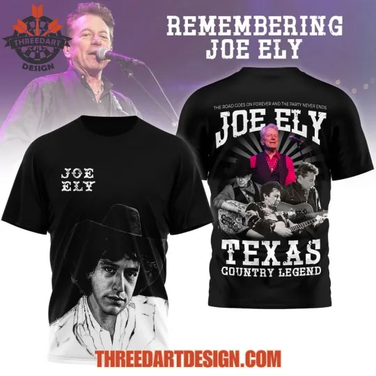 Discover Joe Ely Texas Country Legend Style Music Fan 3D T-shirt