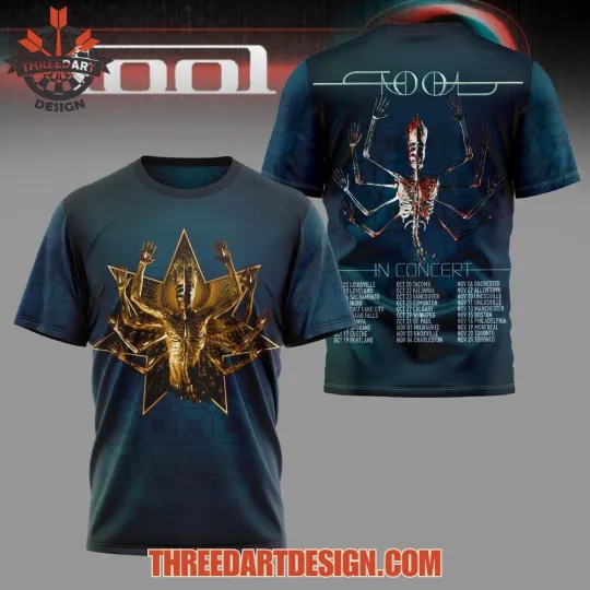 Discover Tool Style Progressive Rock Band Fan Graphic 3D T-shirt