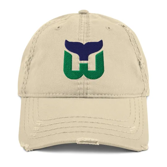 Vintage Hartford Whalers Distressed Embroidered Cap