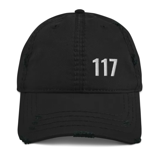 117 Distressed Dad Hat with Gamer and Nostalgic Design