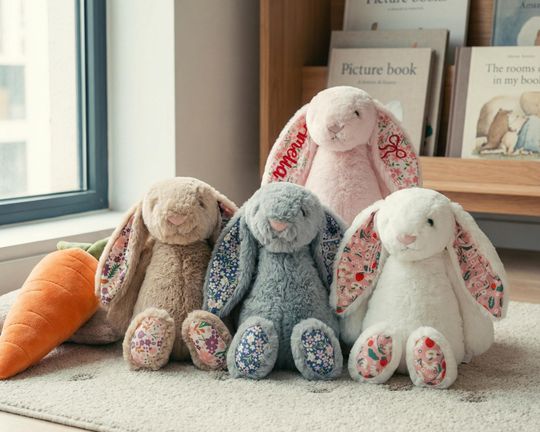 Personalized Monogrammed Bunny Rabbit  Custom Stuffed Animal,Plush Bunny Toy,Nursery Decor,Gift for Kids,Easter Gift