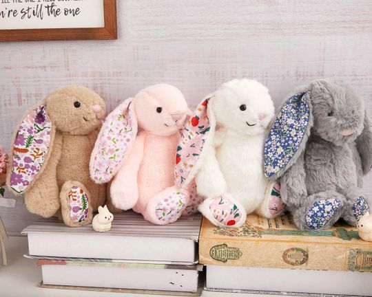 Personalized Embroidered Bunny Rabbit,Custom Monogrammed Bunny Rabbit,Bunny Soft Plush Toy, Newborn Baby Gift,Baby Shower Gift