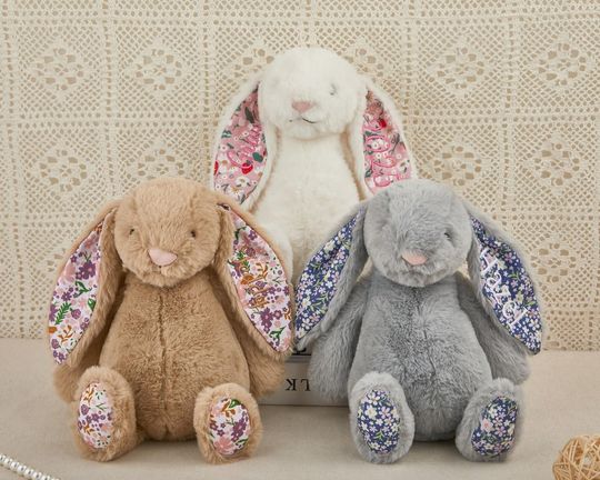 Personalized Embroidered Bunny Rabbit,Custom Monogrammed Bunny Rabbit,Bunny Soft Plush Toy,Gift for Baby,Flower Girl Gift,Baby Shower Gift