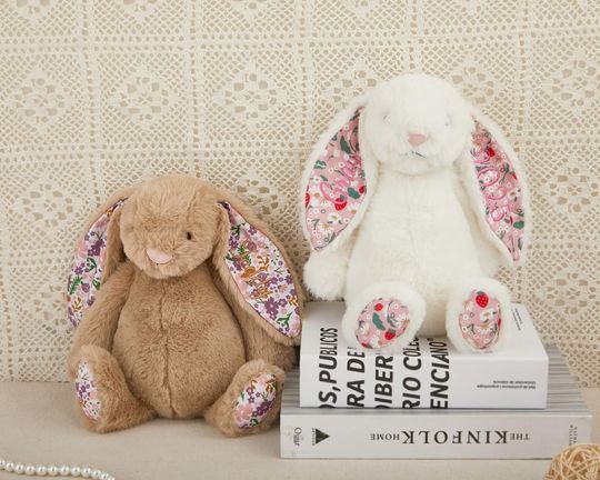 Personalized Embroidered Bunny Rabbit,Custom Monogrammed Bunny Rabbit,Bunny Soft Plush Toy,Baby Shower Gift,Gift for Baby,Flower Girl Gift