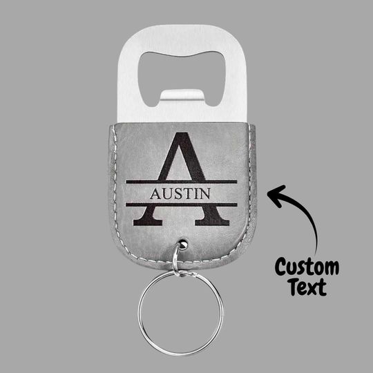 Engraved Keychain, Keychain Bottle Opener, Leather Keychain, Custom Name Keychain, Personalized Gifts, Housewarming Gift, Simple Gifts