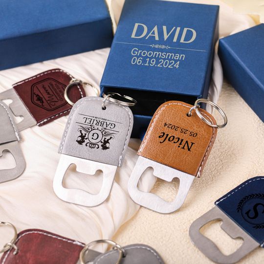 Personalized Groomsman bottle opener keychain, Custom Bottle Opener, opener keyring Boyfriend Gift, Birthday Gift, Groomsmen Best Man Gift