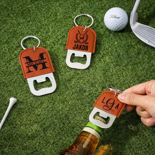 Custom Engraved Beer Bottle Opener,Groomsmen Gifts,PU Leather Bottle Opener,Keychain,Personalized Groomsmen Gift,Wedding Favor,Gifts for Men