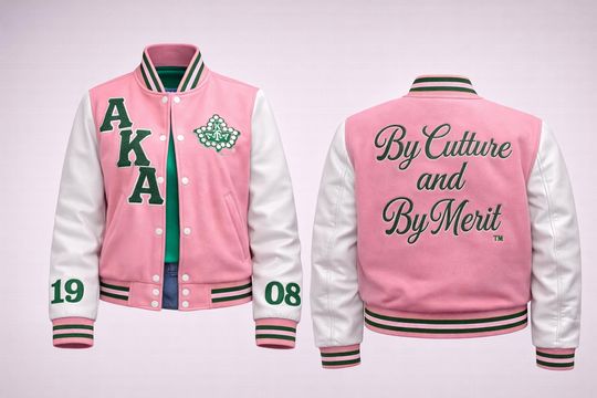Pink Varsity Jacket - Cropped