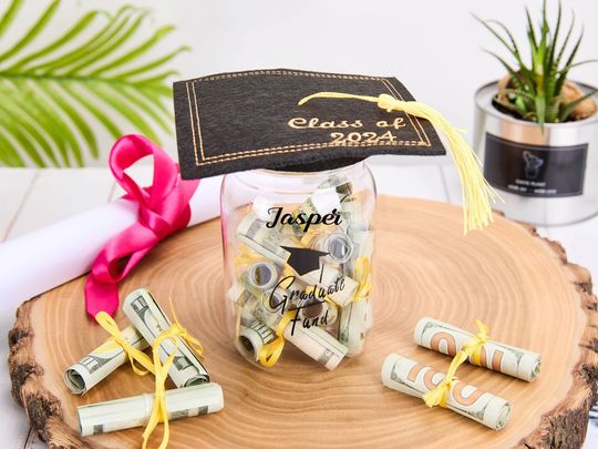 Discover Personalized Graduation Cap Box Money Holder,Graduation Gift Money Jar,Graduation Cash Holder,Graduation Gift,Class Of 2024,Graduation Decor