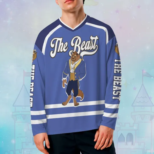 Discover Personalized The Beast Valentine Gift For Him Beauty And The Beast Hockey Jersey