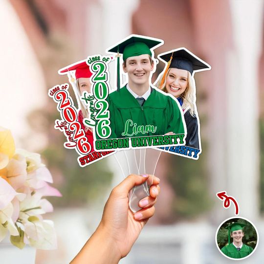 Discover Custom Photo Class Of 2026 Graduation Face Fan Gift