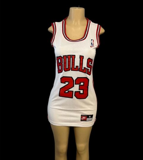 Discover White & Red Chicago bulls jersey dress