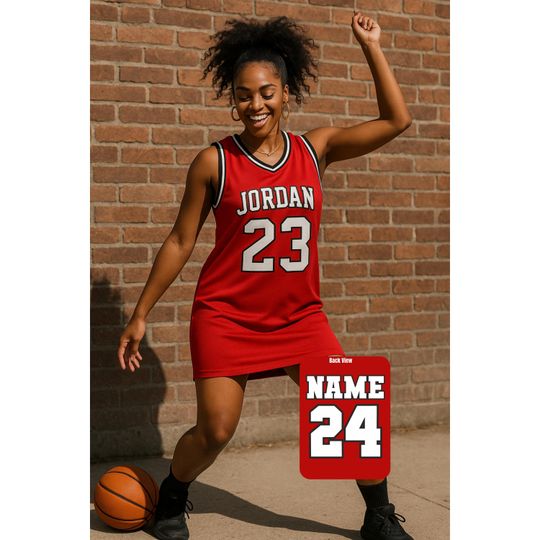 Custom Name Number Basketball Jersey Dress