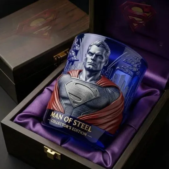 Superman Man Of Steel Whiskey Glass