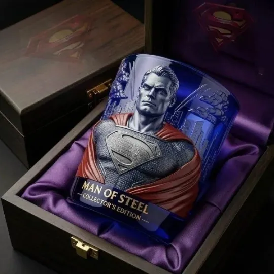 [No Box]Superman Man Of Steel Whiskey Glass