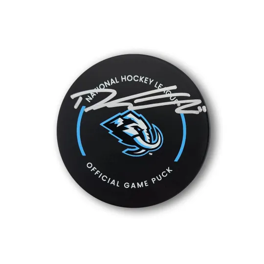 Dylan Guenther Autographed Utah Mammoth Hockey Puck