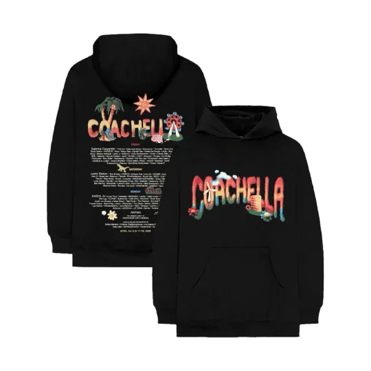 Discover Coachellla Tour 2026 Felt Cute Lineup Two Sides Hoodie